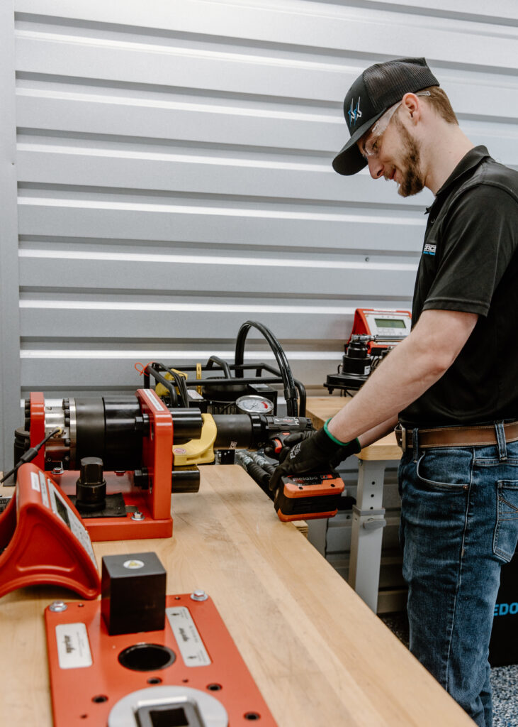 man using tools