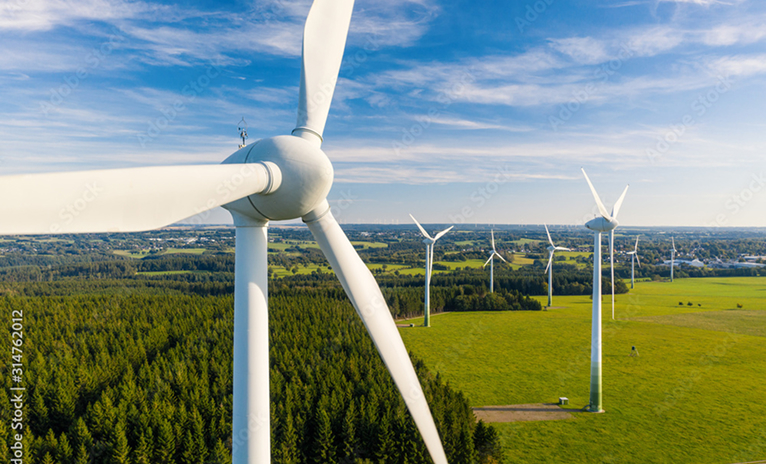 wind farm from air